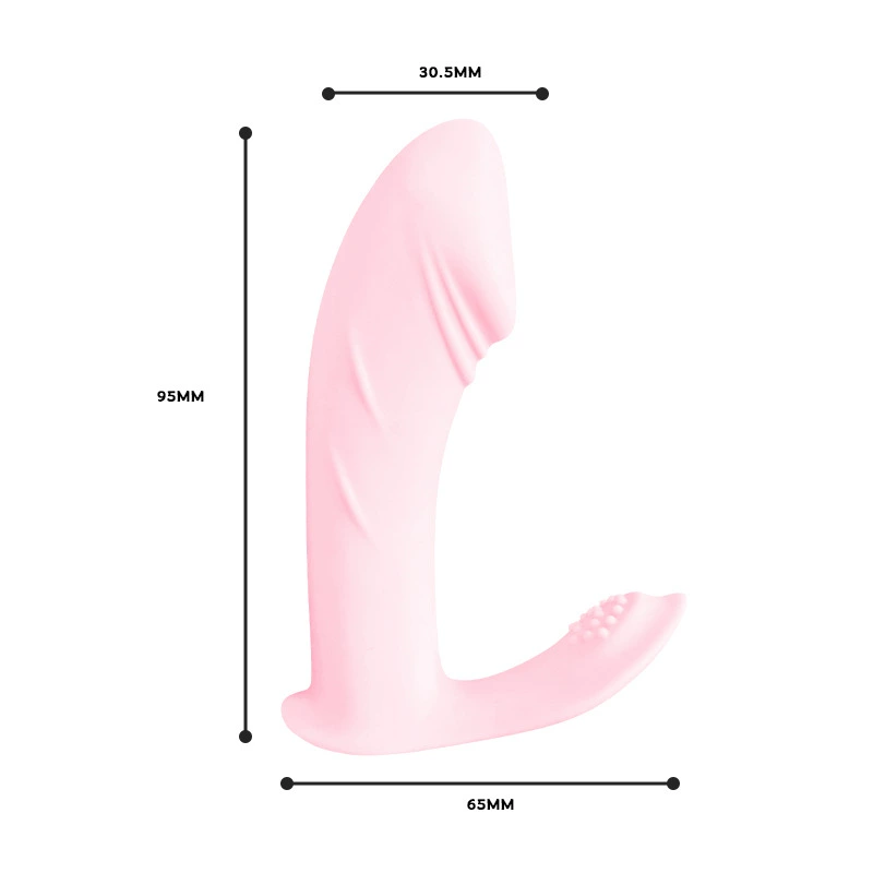 佰色猫 Wearable dildo pink wireless APP applet charging remote outdoor remote control vibrator wholesale