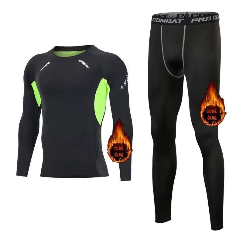 Invierno de camisa de calzado deportivo calentamiento al aire libre entrenamiento de entrenamiento de baloncesto elástico empalme leggings hombre