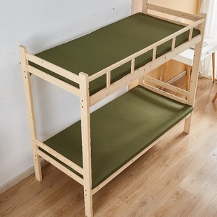 Army Green High-Density Sponge Mattress, Hard Style and Student Bed, Medium-Hard Style, Military Training Home Dormitory Bunk Bed for Single Person