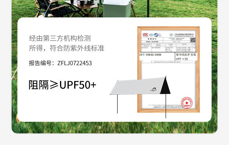 Black Rubber Canopy Tent Outdoor Camping Awning Portable Thickened Rainproof Park Picnic Sunscreen Awning