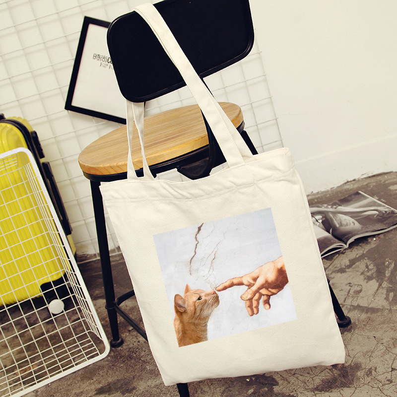 Retro fashionable fresh shopping bag one shoulder
