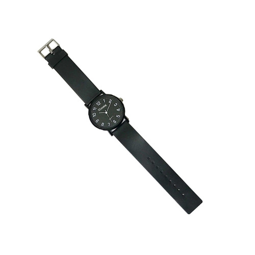 Black-faced, minimalist watch for men and women—couple's style, student-friendly quartz wristwatch—Model ZZ0002