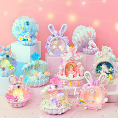 Mermaid Little Night Light Children's Handmade DIY Craft Kit with Rhinestones Toys for Girls Gift Wholesale Manufacturer