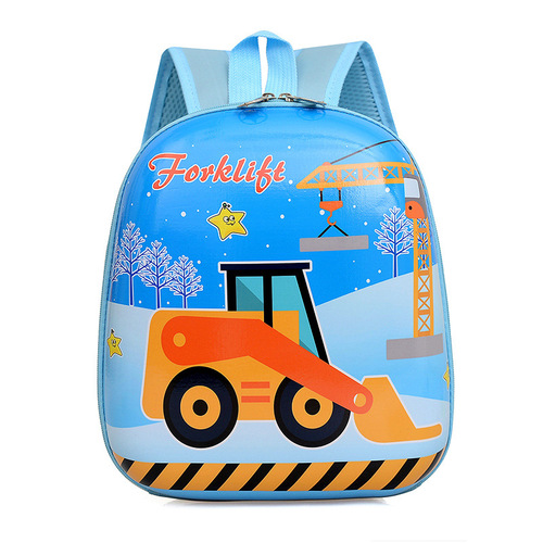 Wholesale cute engineering vehicle backpack, cool kids accessories, toy bag, cute cute kids kindergarten school bag