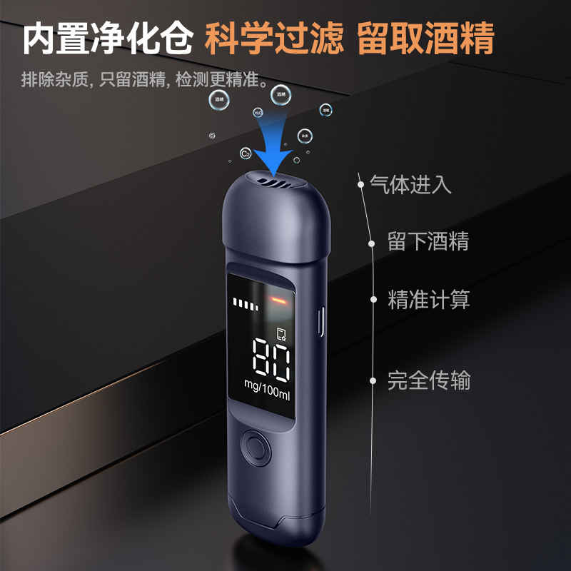 酒精测试仪测酒驾检测仪吹气式交通测酒器专用高精度测量仪酒测仪|undefined
