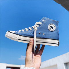 代發專用1970s帆布鞋男高幫亮油復古韓版百搭學生布鞋潮流鞋子男