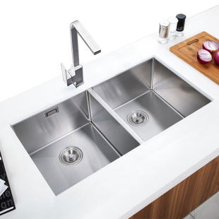Factory special hand-made sink 304 stainless steel sink rounded double basin under-table vegetable basin large single-tank dishwashing pool