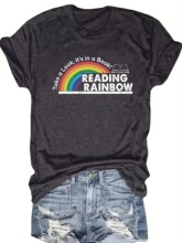 C 72981 Rainbow Letter T-Shirt �ʺ���ĸT�� ����ѷŷ���羳��