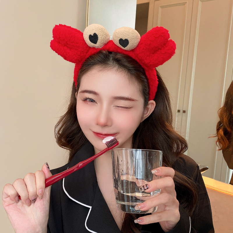 趣味毛绒发箍女2025新款大眼仔可爱搞怪头箍洗脸专用发卡发捆头饰|undefined