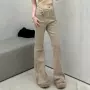 弹性喇叭牛仔裤