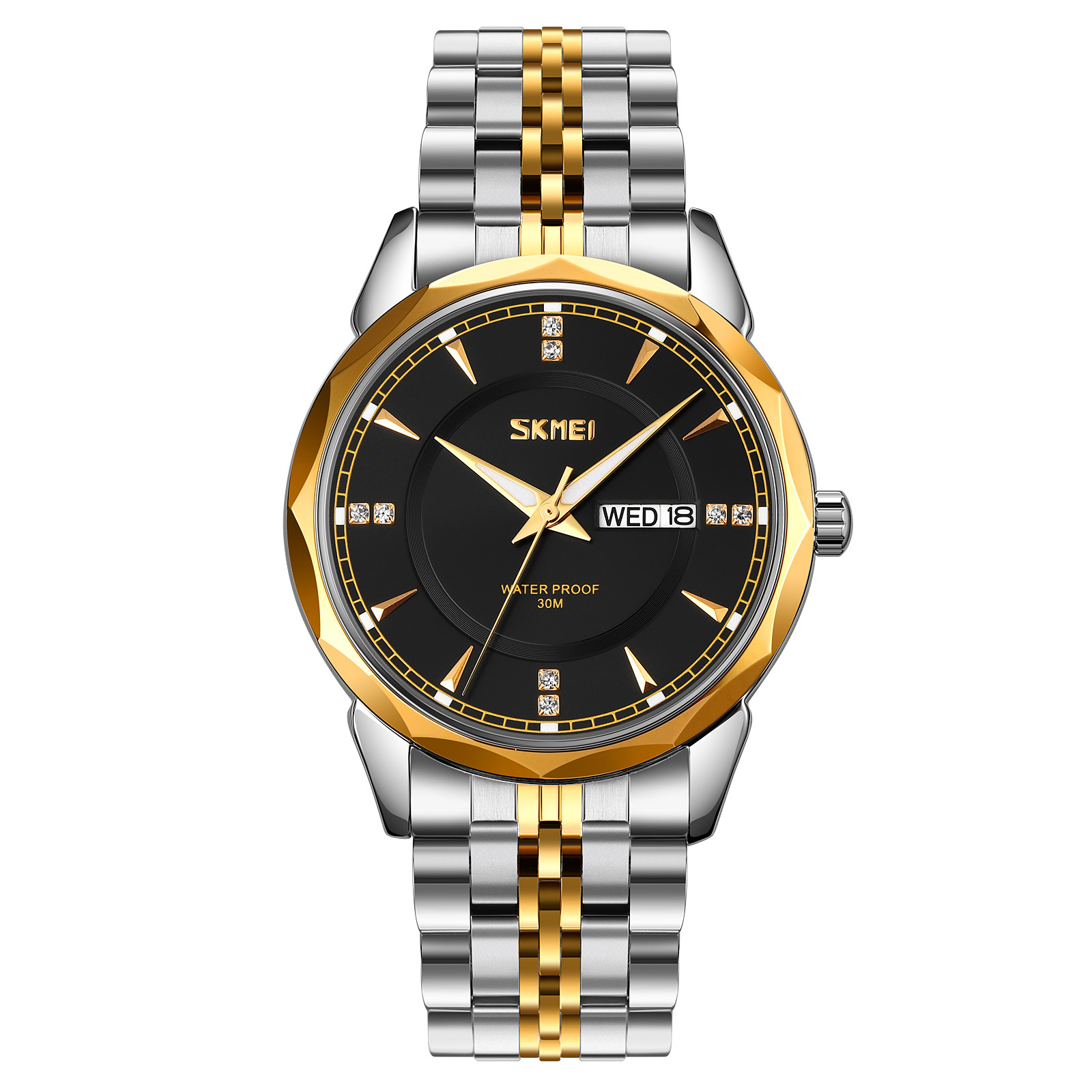Reloj de cuarzo para hombres, reloj de negocios, reloj de moda, calendario de hombres, reloj de acero impermeable, nocturna, reloj transfronterizo al por mayor