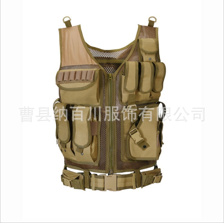 Chaleco táctico al aire libre, estilo camuflaje, malla transpirable, resistente para aventuras y deportes, chaleco tipo CS.