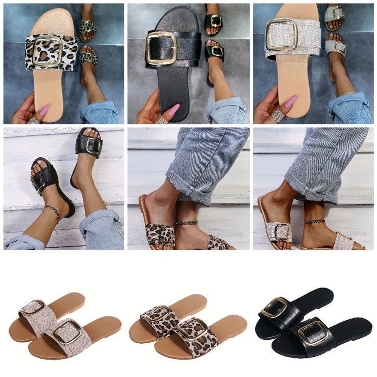 Beige Flat Sandals