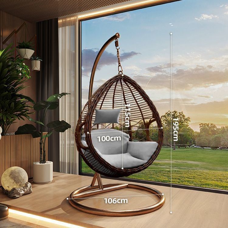 Cesta colgante columpios al aire libre patio silla colgante doble balcón doméstico red Bird 's Nest hamaca silla oscilante de Ratán