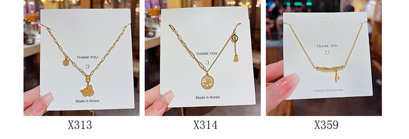 Fashion Heart Shape Butterfly Titanium Steel Plating Pendant Necklace 1 Piece