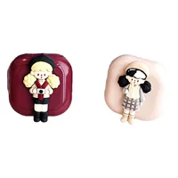 Новый мультфильм DIY качество контактных линз коробка милые стереограммы очки Компаньон коробка встроенное резиновое кольцо дуэт