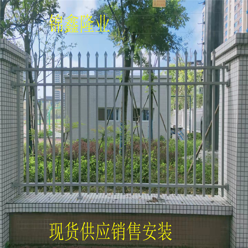 四川锌钢护栏 锌钢围栏 锌钢栅栏 防护栏 钢管焊接围栏 量大优惠