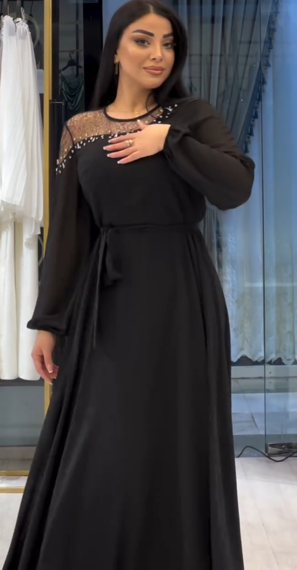 2025 Spring New Cross-Border Embroidered Middle Eastern Turkish Arab Dubai Muslim Women's Fashion Dress_ecoleips.com