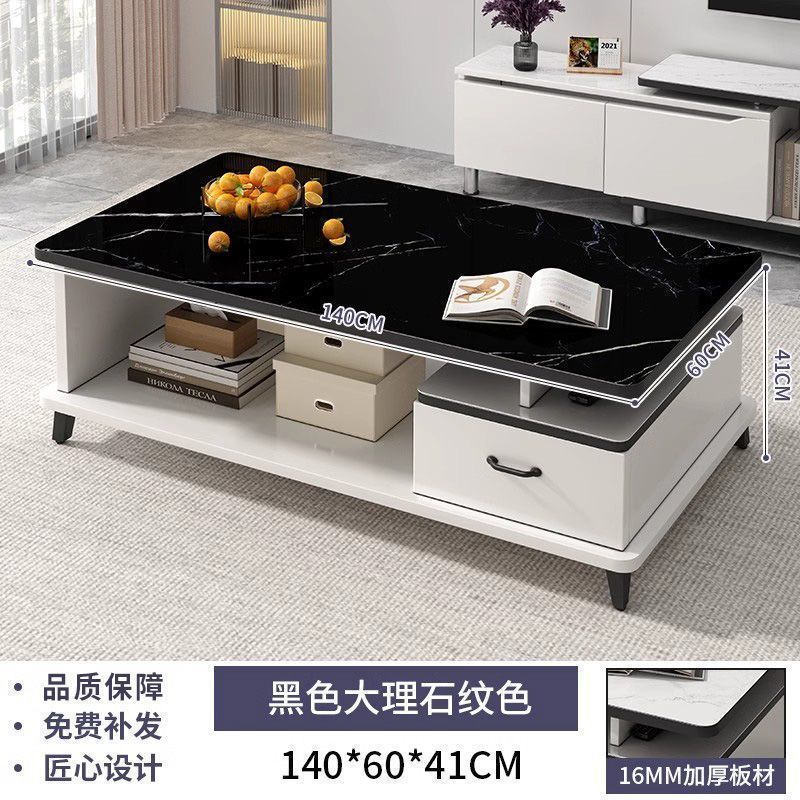 140CM 블랙 대리석 + 서랍