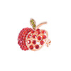 Apple, high-end red crystal, cute brooch, pin lapel pin, accessory