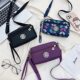 Women's Bag Mobile Phone Bag Three-Layer Zipper Handbag Multifunctional Oxford Waterproof Key Storage Bag Single Shoulder Crossbody Bag
