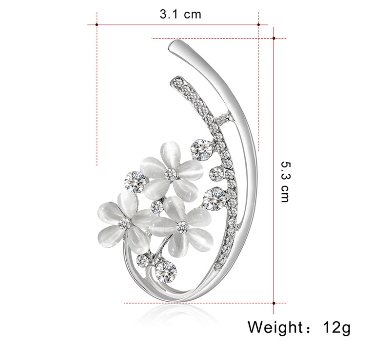 new simple flower diamond alloy broochpicture1