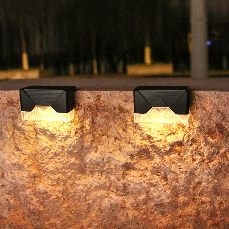 Lámpara solar LED lámpara de pared al aire libre jardín lámpara de pared lámpara de la cerca impermeable paisaje patio solar escalera lámpara