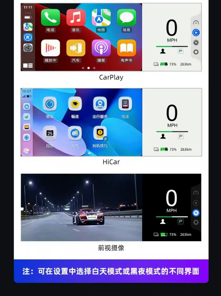 Suitable for Tesla Model Y/3 Instrument Panel with Lcd Display Wireless Carplay/Hicar