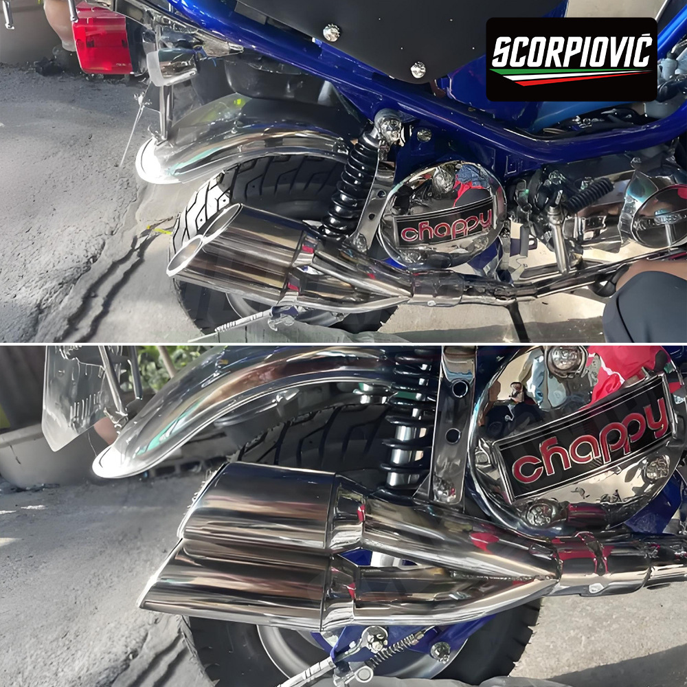 Motorcycle horizon Ninja 150 R25R3 Huanglong 250 CBR250 modified fried street exhaust pipe