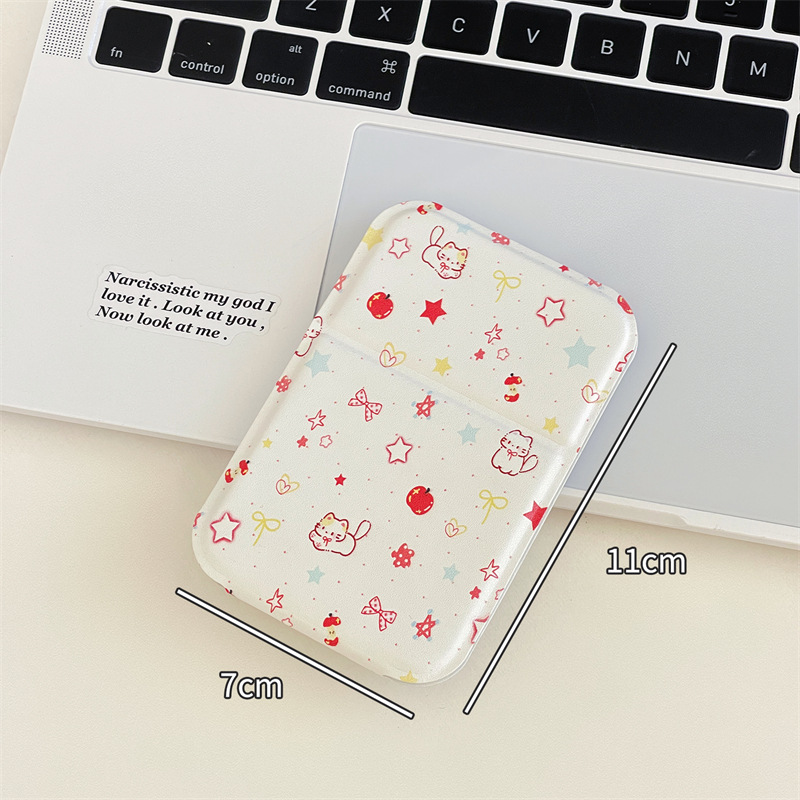 Espejo pequeño gato lindo dormitorio de estudiantes portátil escritorio espejo de maquillaje de escritorio espejo plegable de oficina espejo de maquillaje