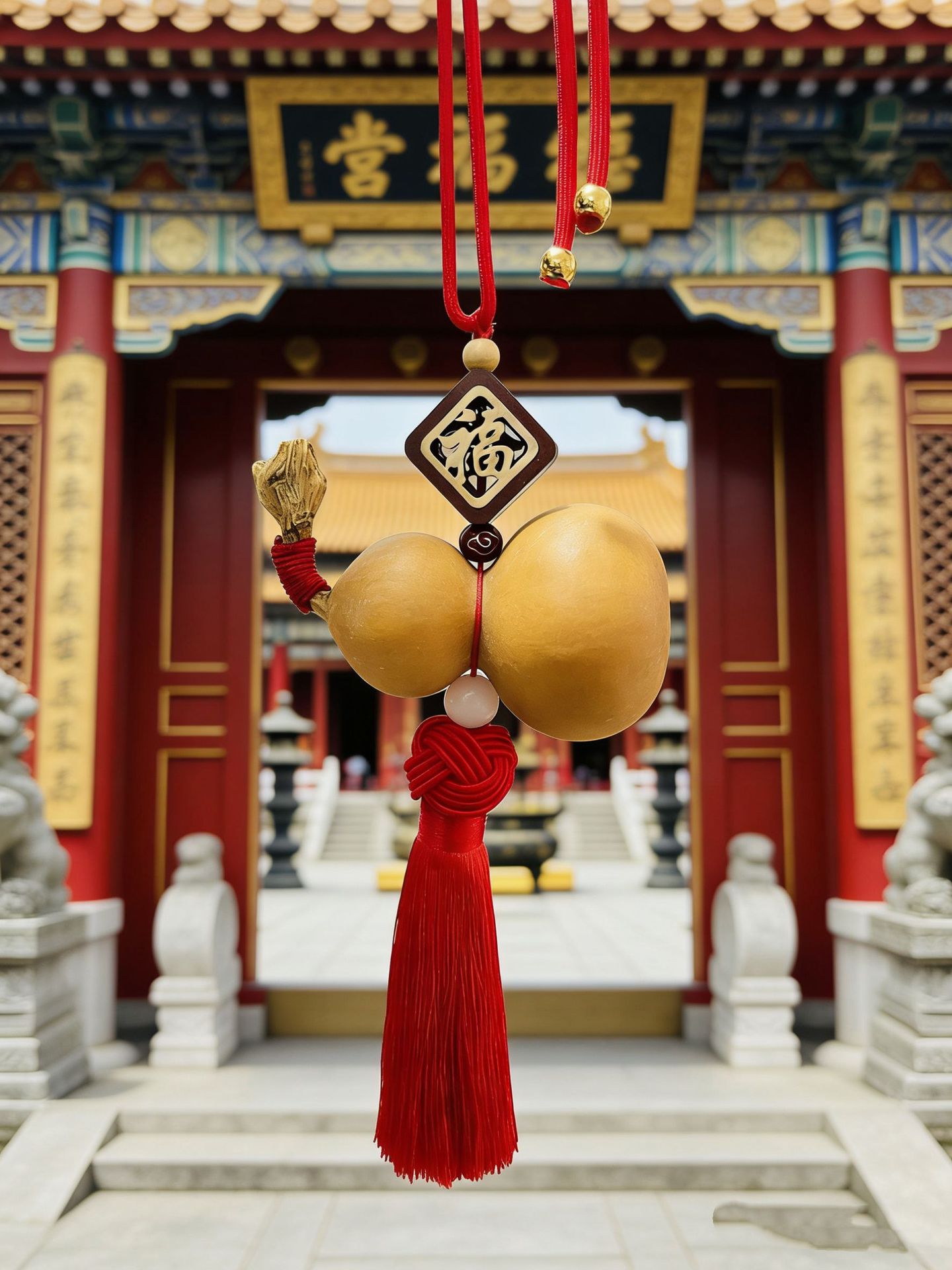 Natural Cinnabar Gourd Car Hanging Ornament for Rearview Mirror, Door-To-Door Pendant Decoration, High-End Tassel with Open and Closed Design