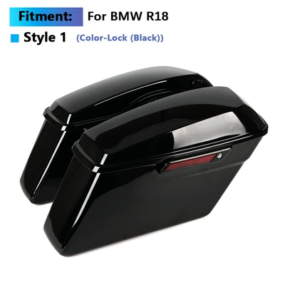 Suitable for Bmw R18 Dreamer Boxer Heir Modified Rear Tail Bag Side Box Side Box Accessories (Motorcycle trunk) - saddlebag-black-lock