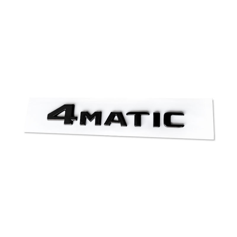 Suitable for Mercedes-Benz 4Matic Emblem Four-Wheel Drive Vehicle Tail Emblem New C-Class E-Class S-Class Gla Glk Four-Wheel Drive Vehicle Sticker Electroplating