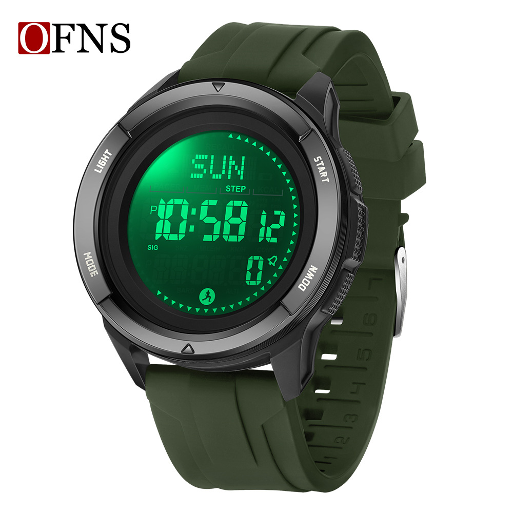 Sanda reloj multifuncional pedómetro impermeable estudiante brújula electrónica al aire libre metrónomo reloj de pulsera hombre