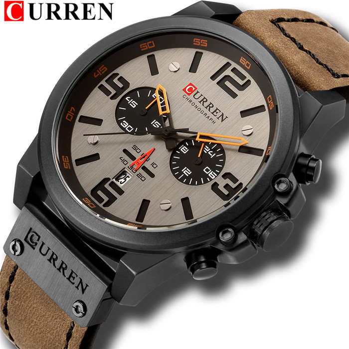 Curren 8314 Men's Watch Multi-Function Chronograph Sports Men's Waterproof Quartz Student Watch Curren 8314 Men's Watch Multi-Function Chronograph Sports Men's Waterproof Quartz Student Watch
