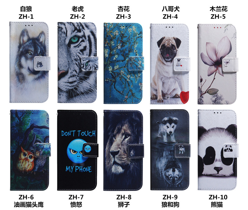 Applicable to Samsung A34 5G painted mobile phone leather case A23/A24/A53 card wallet flip protective case
