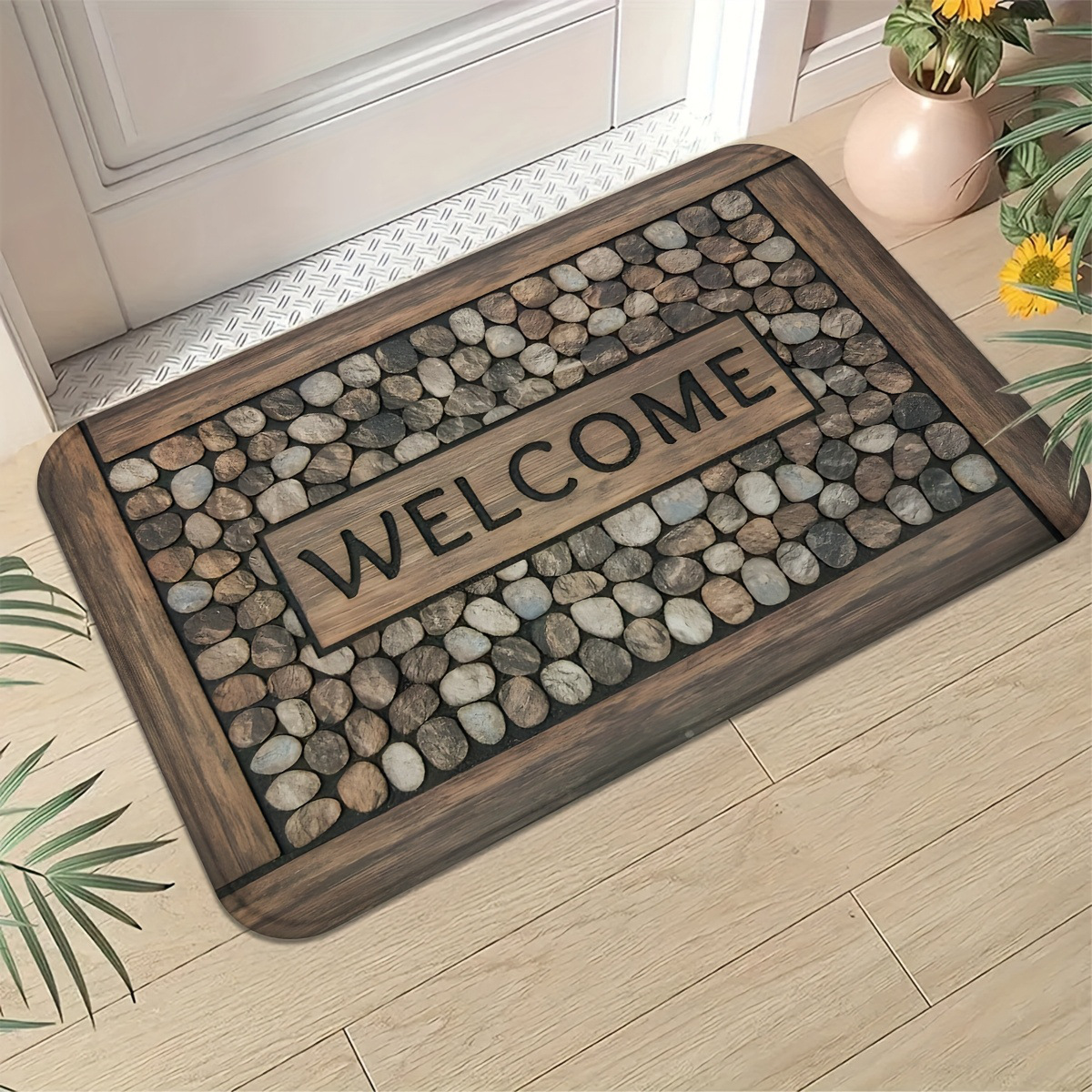 Flannel Shein Dog Paw Floor Mat Bathroom Floor Mat Entrance Door Mat Bathroom Absorbent Foot Mat Dropshipping