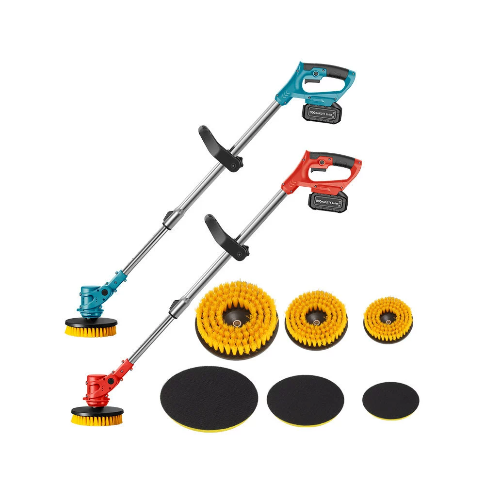 Чистящая щетка для ванной комнаты подметальная машина для полировки полировки снега и подметания листьев универсальная выдвижная электрическая подметальная щетка