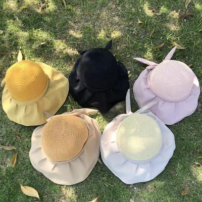 Visor Sunscreen UV Fisherman hat Big hat bow Versatile A summer Sandy beach Hat wholesale