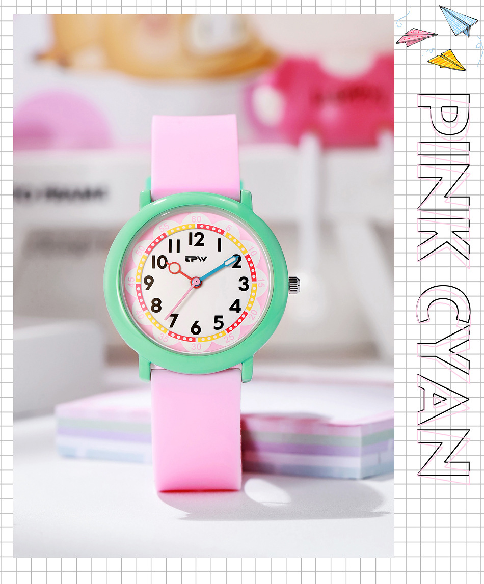 Kids Teens Watch for Girls Boys Luminous Student Quartz Analog Watch Sports Outdoor Waterproof Silicone Strap Wrist Watch Easy to Read Time_voghion.com