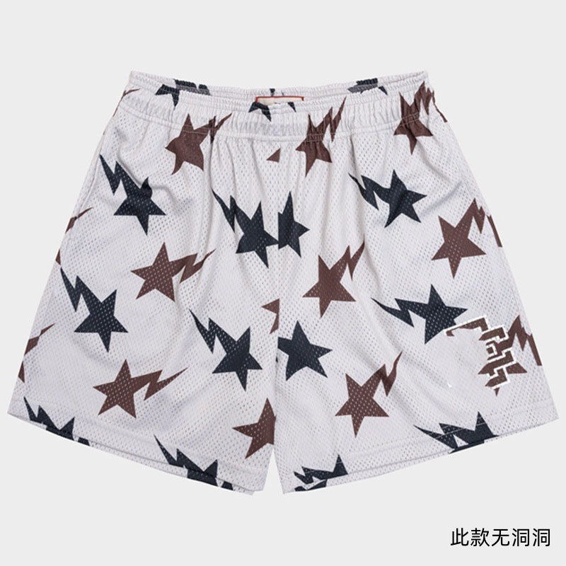 Pantalones deportivos estadounidenses para hombres y mujeres, pantalones de acondicionamiento de verano, pantalones de malla transpirables, sueltos, secos rápidos, pantalones de pareja.