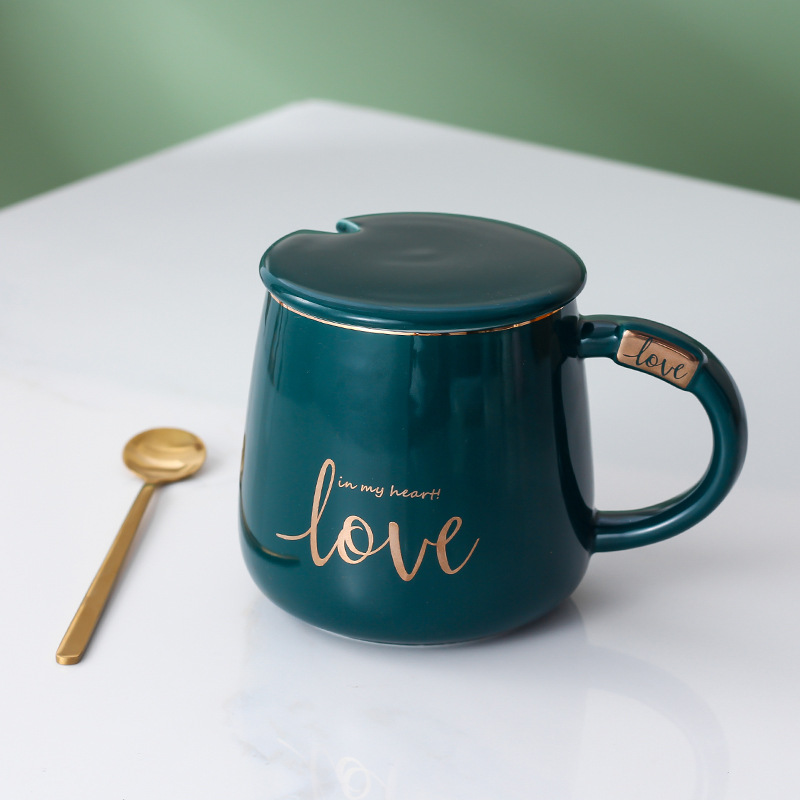 Creativo simple de moda cerámica taza de oficina regalo taza de café taza de agua taza de desayuno de pareja