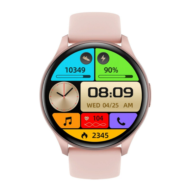 Умные часы ZW60 Bluetooth с 1.43" AMOLED круглым экраном, измерение пульса и давления, мониторинг множественных упражнений