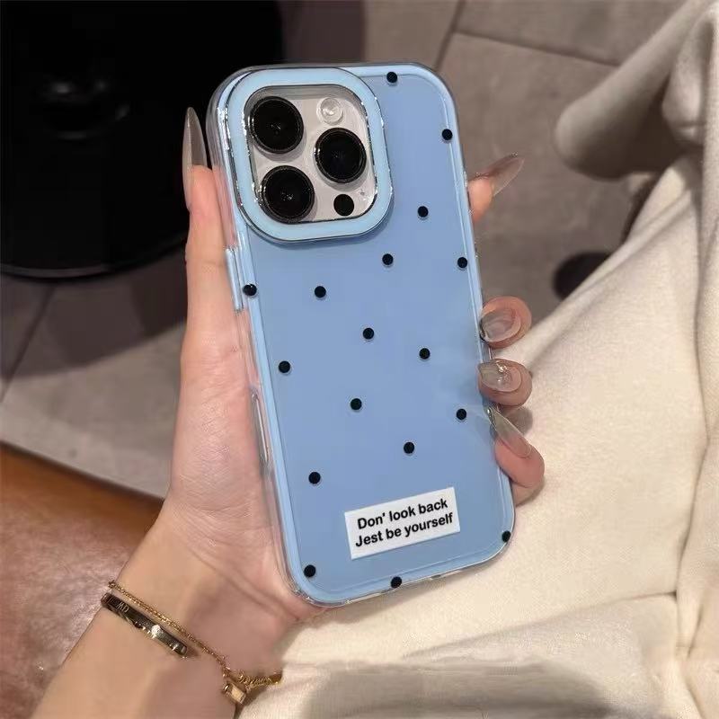 Punto de onda simple estilo ins para iPhone16ProMax Apple 15 funda para teléfono móvil 13/14 Jelly 15PM pareja