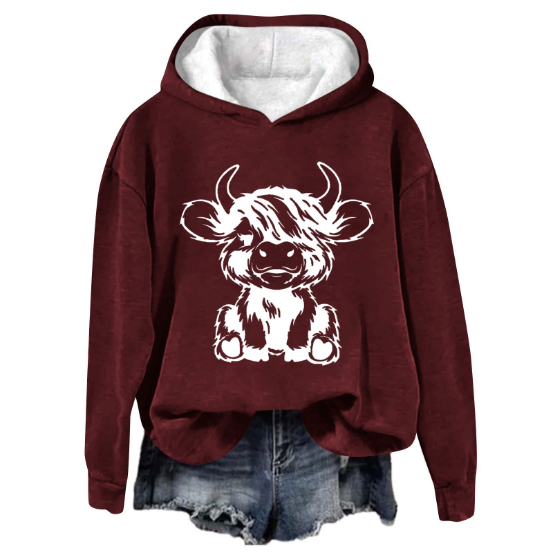 2023 Cross-Border Lt Cartoon Haunted House Bull Head 3D Hoodie Unisex Sports Running Pullover Hoodie
