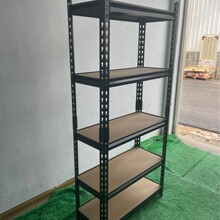 葫芦孔角钢家用置物货架 铆钉多层货架 钢木仓储仓库架出口加工