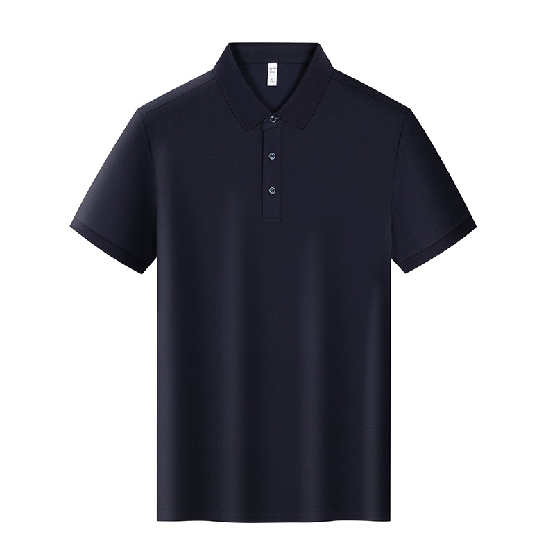 220g 40 algodón de perla de manga corta Polo impresa LOGO ropa de oficina ropa de trabajo ropa de trabajo impresa bordada