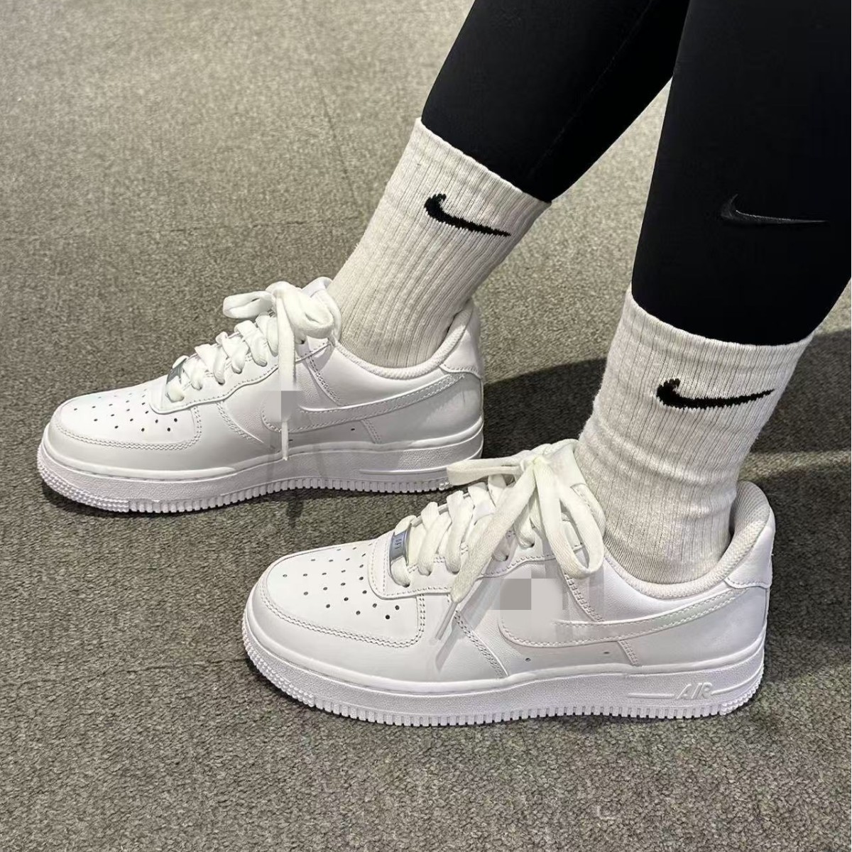 Cross-border Putian shoes, Air Force 1, first-layer leather, pure white, wheat-colored, black, unisex, with inner height-increasing insole, for sports and casual wear