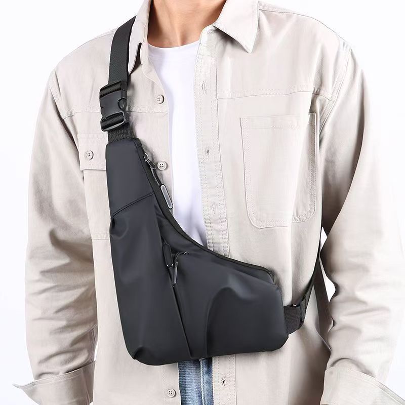 2026 New Model Chest Bag, Close-Fitting Anti-Theft Gun Bag, Expandable, Fashionable, Portable, Water-Resistant, Multifunctional Shoulder Bag, Can Be Worn on Both Sides