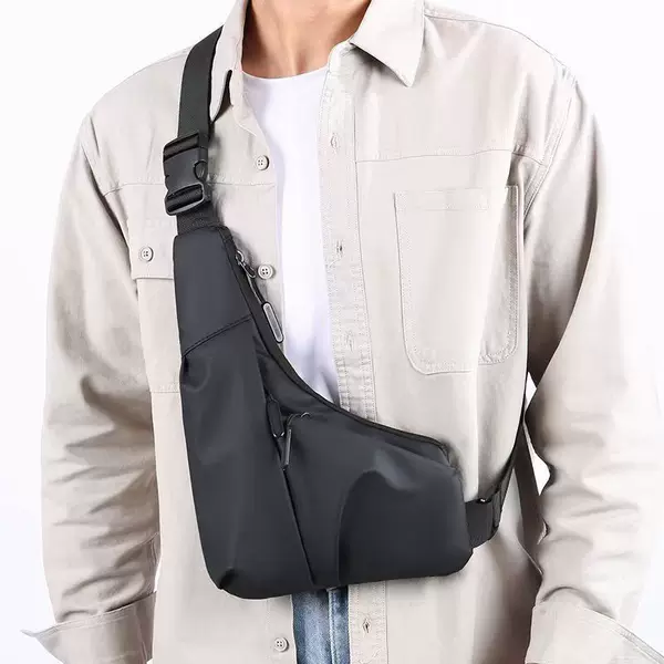 2026 New Model Chest Bag, Close-Fitting Anti-Theft Gun Bag, Expandable, Fashionable, Portable, Water-Resistant, Multifunctional Shoulder Bag, Can Be Worn on Both Sides